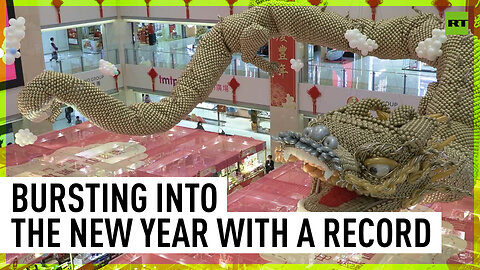 Giant balloon dragon sculpture sets world record on Chinese New Year’s eve
