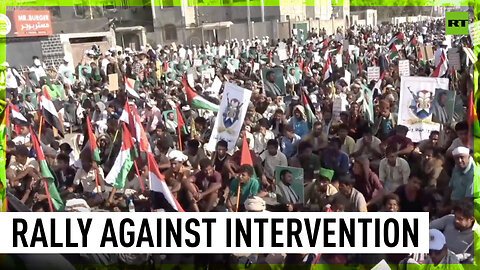 Yemenis protest against Red Sea escalating tensions