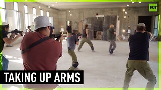 Israelis arming up and training to protect their homes