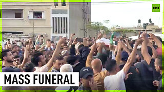 Thousands attend funeral for Palestinian commander killed in Israeli airstrike