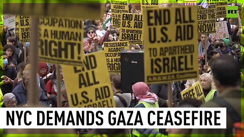 Pro-Palestine protesters take to NYC streets demanding immediate Gaza ceasefire