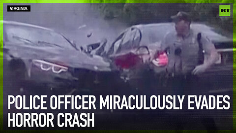 Police officer miraculously evades horror crash