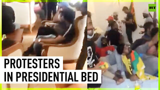 Protesters take over presidential bedroom in Sri Lanka