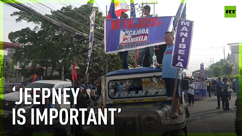 Drivers rally against jeepney phase-out in the Philippines