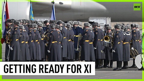 Military band prepares to meet Xi Jinping in Moscow