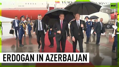 Turkish President Erdogan visits Azerbaijan to meet with his counterpart Aliyev