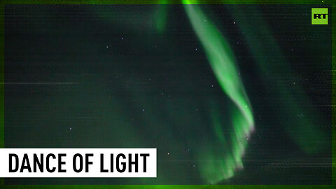 Northern lights fill the sky over Murmansk Region