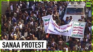 Houthi supporters rally in Yemen against US-Saudi blockade