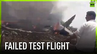 India's Su-30 MKI fighter crashes and burns