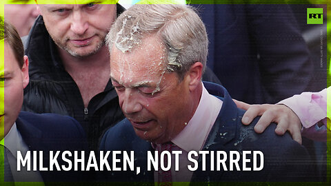 Nigel Farage has drink thrown in his face after opening election campaign