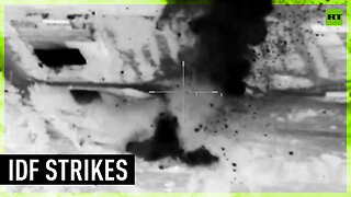 Israeli army shows footage of Gaza retaliation strikes