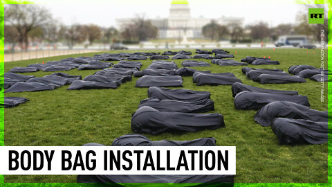 'Thoughts & Prayers' | Body bag installation calls for anti-gun reform