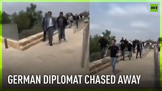 Angry students chase German envoy out of West Bank’s Birzeit University