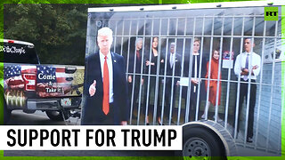 Trump supporters gather outside of Fulton County Jail ahead of his expected surrender