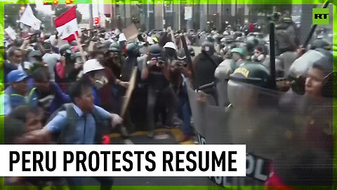 Violent clashes erupt at anti-government protest in Peru