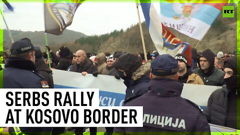 'Beginning of the third Serbian uprising' | Hundreds gather in Jarinje to support Kosovo Serbs