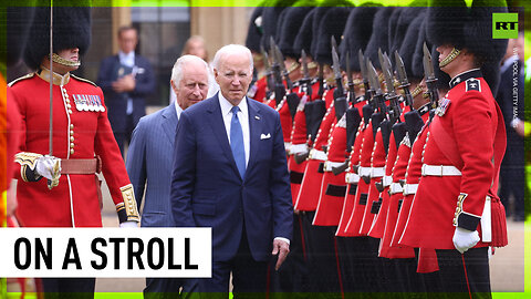 King Charles and Biden take their time inspecting the honor guard