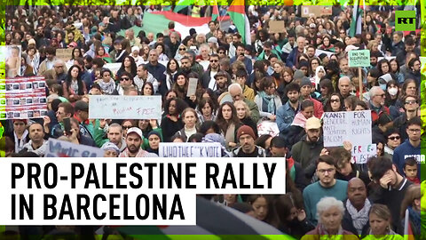 Barcelona citizens rally for peace in Gaza