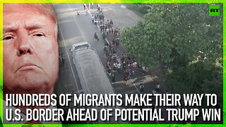 Hundreds of migrants make their way to US border ahead of potential Trump win