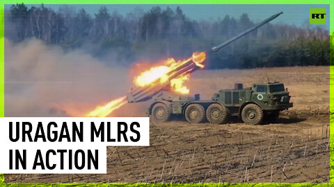 Russian MOD publishes video of Uragan MLRS in action