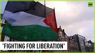 Palestinian supporters rally in Amsterdam demanding Gaza ceasefire