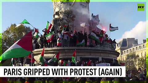 Protesters inundate Paris to rally in support of Palestinians