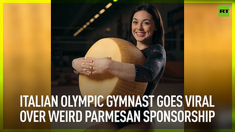 Olympic gymnast goes viral over weird parmesan sponsorship