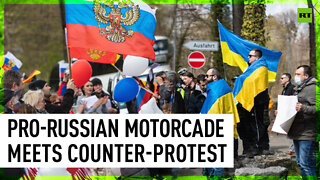 Pro-Russian motorcade meets counter-demo in Germany’s Hanover