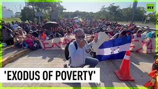 Thousands of migrants march towards US-Mexico border in 'Exodus of Poverty' march