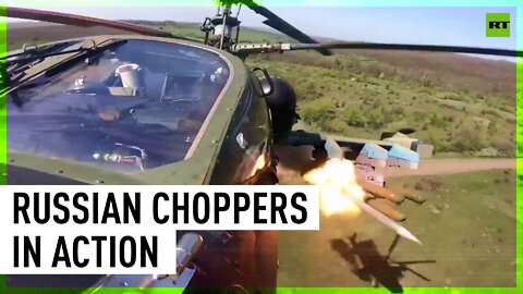 Russia shows Ka-52 & Mi-8TV helicopters in action