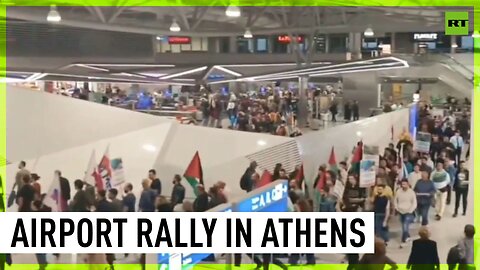 Pro–Palestine rally takes place at Athens Airport