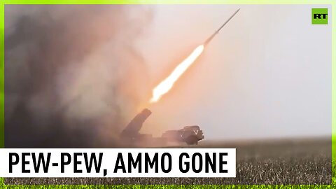 Russian Uragan MLRS destroy Ukrainian ammo depot