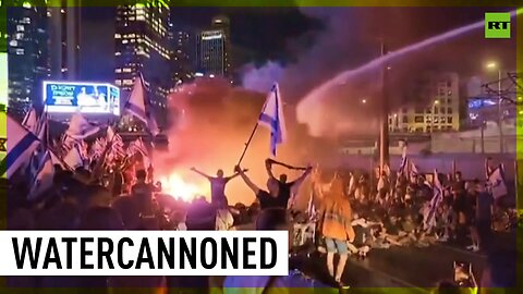 Israeli police deploy water cannons at Tel Aviv protest
