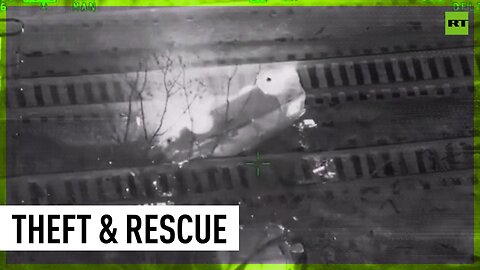 Cop car thief gets rescued from oncoming train