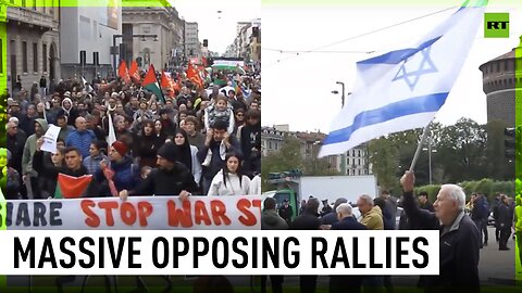 Pro-Palestinian and pro-Israeli rallies paralyze Milan