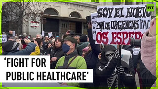 Massive protest held in Madrid over healthcare cuts