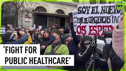 Massive protest held in Madrid over healthcare cuts