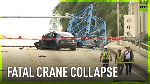 Crane section and construction worker fall from Florida high-rise onto bridge