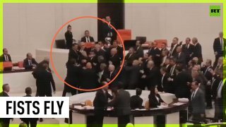 Fight breaks out in Turkish parliament