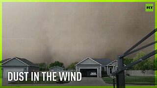 Strong winds bring dust storm to Kansas