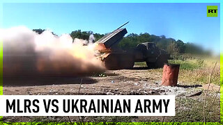 Russian Grad multiple launch rocket system deployed during special military op