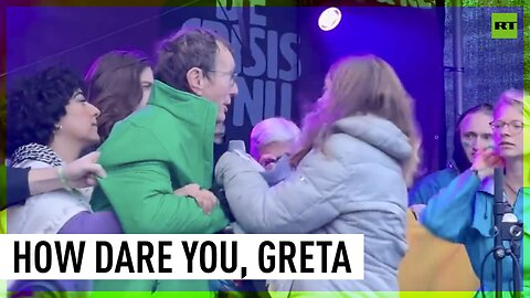 Greta Thunberg heckled at rally