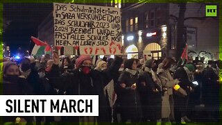 Hundreds march in silence through Berlin in solidarity with Gaza