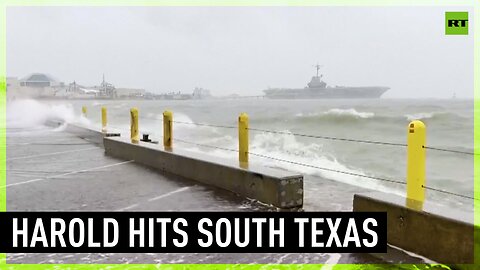 South Texas partially without power as Tropical Storm Harold hits