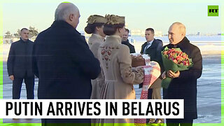 Putin arrives in Minsk for security talks with Lukashenko