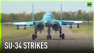 Russia’s Su-34 strikes Ukrainian troops with glide bombs