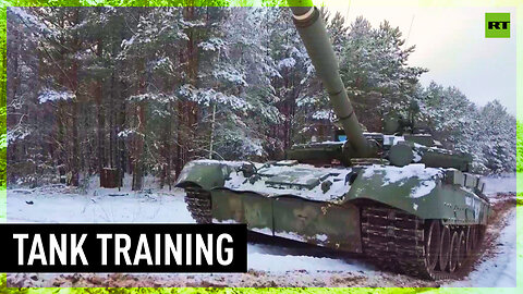 Tank units conduct drills at Belarus military range