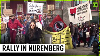 German citizens rally against AfD party in Nuremberg