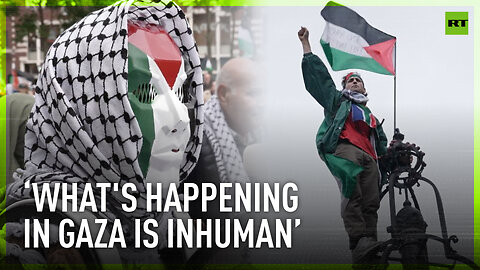 Palestine supporters rally in Amsterdam calling for ceasefire