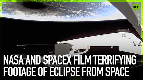 NASA and SpaceX film terrifying footage of eclipse from space